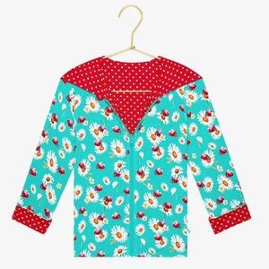 Posh Peanut Ladybug & Rose Petal Polka Dot Reversible Long Sleeve Jacket